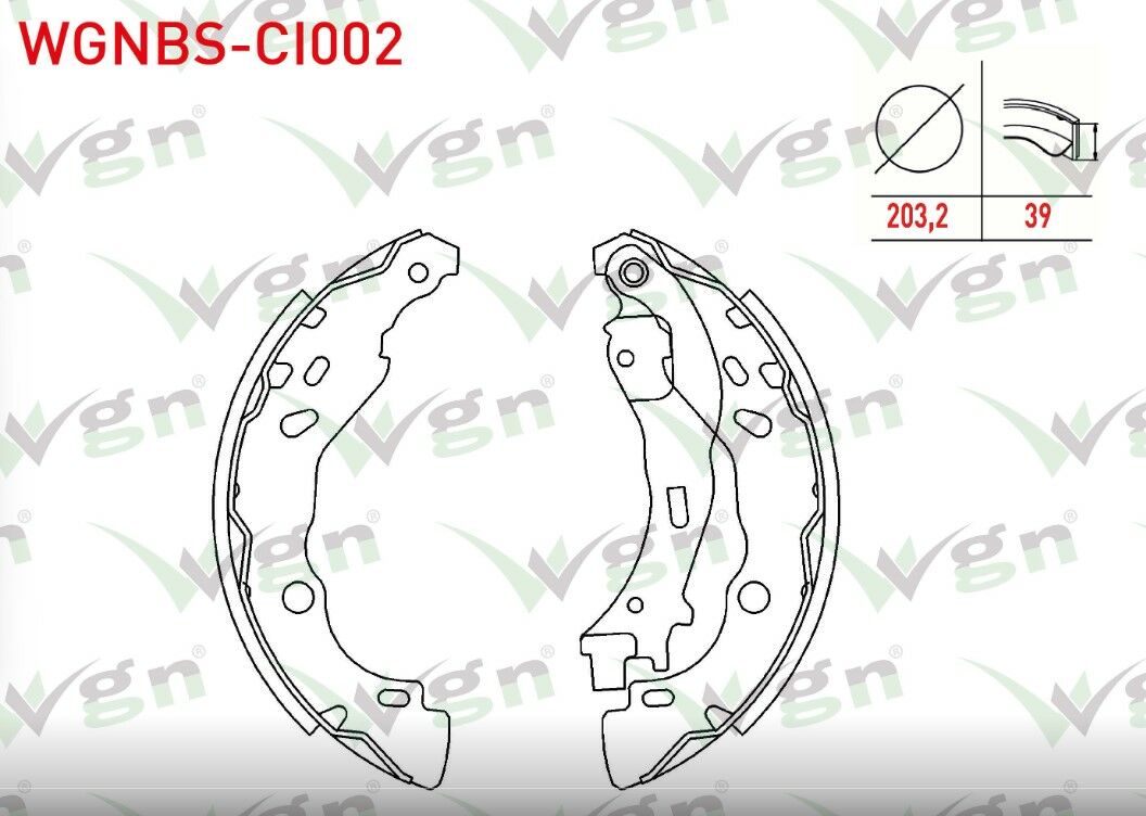 CITROEN C2 1.4 - 1.4 HDI - 1.6 2003-2009 / C3 (FC) 1.4 - 1.4 HDI - 1.6 - 1.6 HDI 2002-2009 / PEUGEOT 1007 1.4 2005- FREN PABUC BALATA ARKA LEVYELI 203,2x39