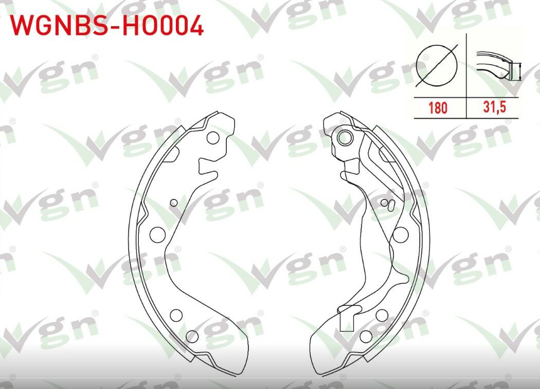 HONDA JAZZ II (GD) 1.4i 180X31,5 mm 2002-2008 FREN PABUC BALATA ARKA