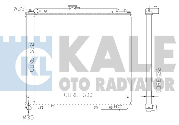 Nissan Navara Radyatör Otomatik  600X692X32 21460-EB30A