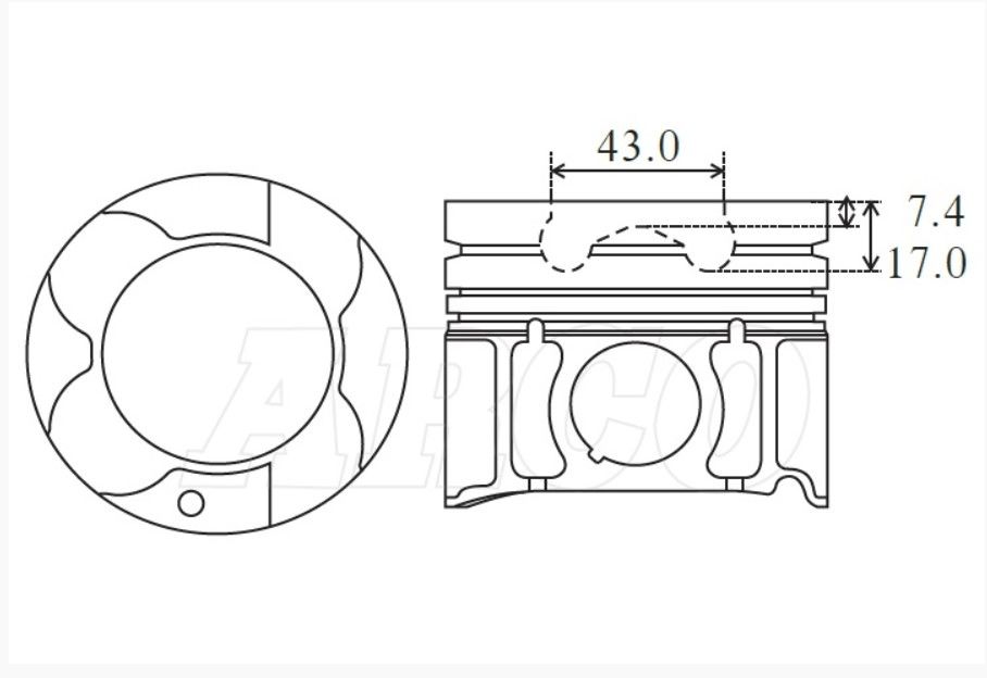 KYRON - REXTON - RODİOS 2.7L PİSTON TK 0.50 86,20mm DİZEL D27DT