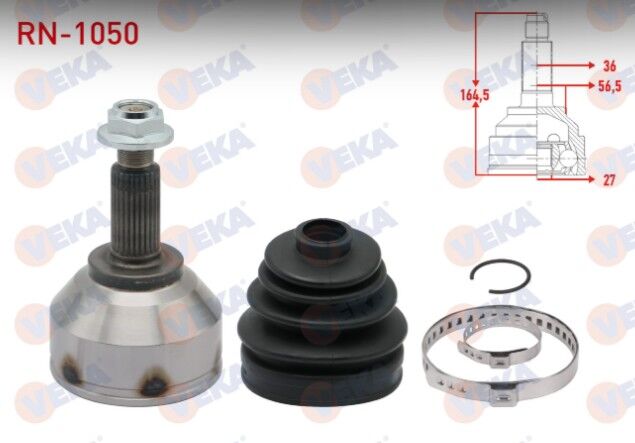 Renault Trafic II (FL) 2.0 DCI 27X36X56,50 Uzunluk 164,50mm 2001-2014 Aks Kafası Sol-Sağ Ön Dış