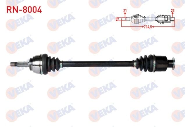 Renault Kangoo (KC0/1) 1.9 DTI Uzunluk 725,7mm 1998-2008 Komple Aks Sağ Ön