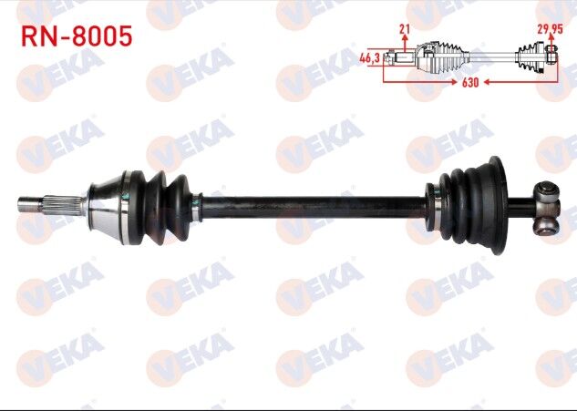 Renault R9 (L42) 1.4 Uzunluk 632,7 mm 1985-2000 Komple Aks Sol Ön
