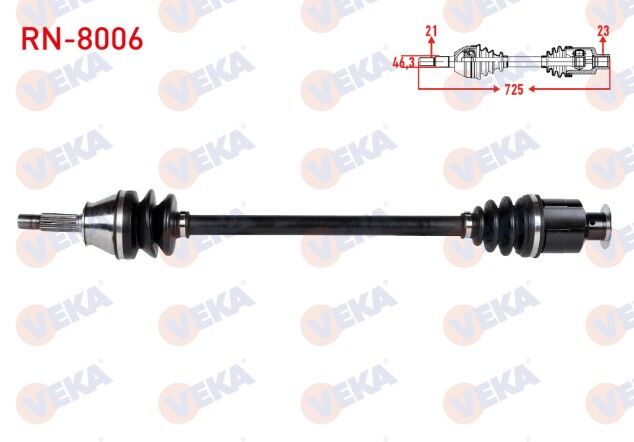 Renault R9 (L42) 1.4 Uzunluk 727,3mm 1985-2000 Komple Aks Sağ Ön