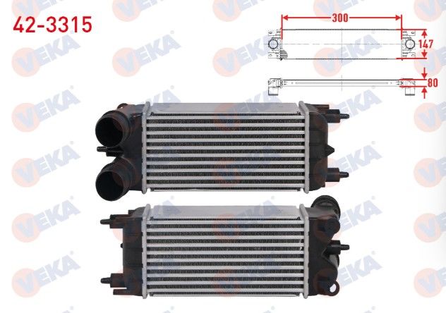 CITROEN C5 III 1.6 THP 150 150 hp 2010- TURBO RADYATORU (INTERCOOLER)