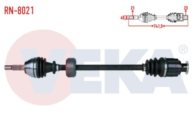 Renault Megane I (BA0/1) 1.6i 8v Uzunluk 741,5mm 1996-2003 Komple Aks Sağ Ön