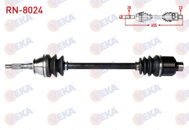 Renault R12 1.3 Uzunluk 654mm 1971-2000 Komple Aks Sol-Sağ Ön