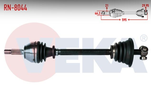 Renault Express (F40,G40) 1.9 D Uzunluk 595 mm 1985-1998 Komple Aks Sol Ön