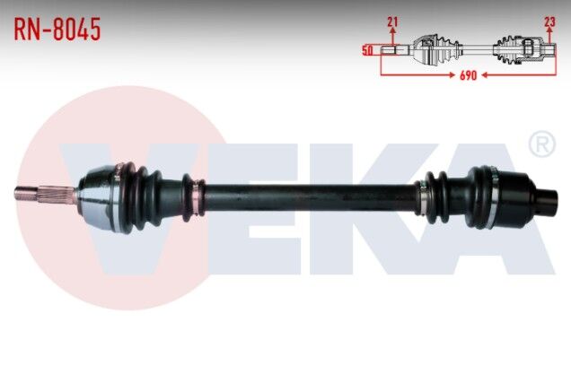 Renault Express (F40,G40) 1.9 D Uzunluk 690mm 1985-1998 Komple Aks Sağ Ön