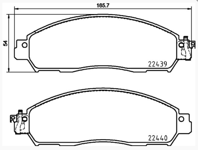 Nissan Navara 2015-> Ön Balata IOTO