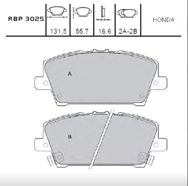 Civic HB 1.8 07- Ön Fren Balata