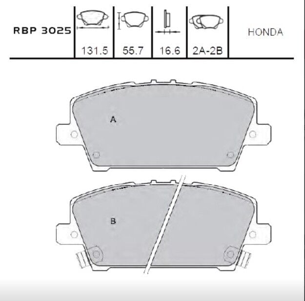 Civic HB 1.8 07- Ön Fren Balata