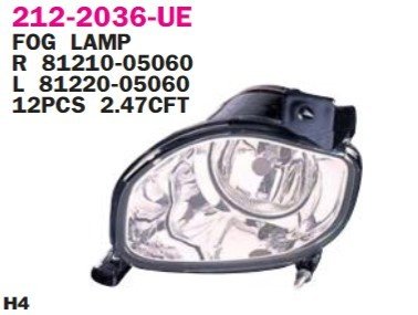 TOYOTA	AVENSIS (T25) SİS FARI SOL 03-06 Benzin-Dizel
