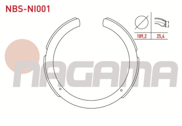 Ssangyong Actyon I 2.0 XDI 2005-2012/ Korando 2.9 1996-2010/ Musso 2.2 - 2.9 1993-2004 El Fren Balata Aksesuarlı 189,2X25,4mm