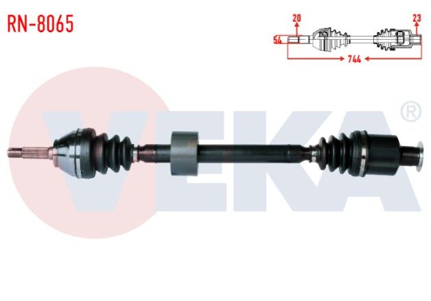 Dacia Solenza 1.4i Uzunluk 744mm 2003- Komple Aks Sağ Ön