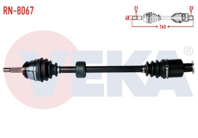 Dacia Logan (LS) 1.4 Uzunluk 763mm 2004-2012 Komple Aks Sağ Ön