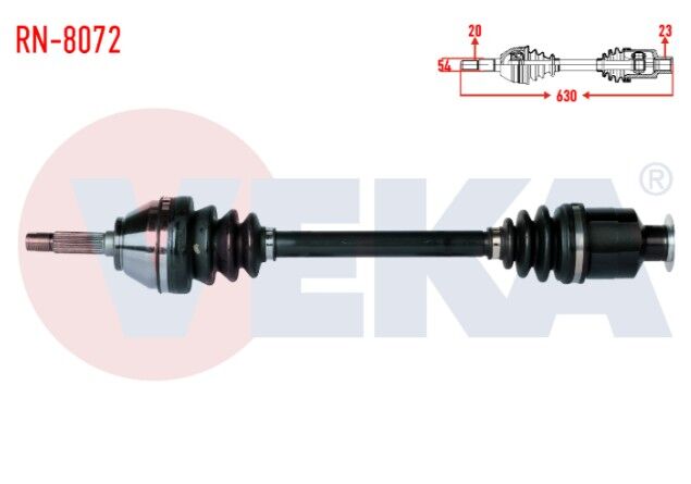 Dacia Logan Pick-Up 1.5 DCI Uzunluk 630mm 2007- Komple Aks Sol-Sağ Ön