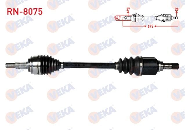 Renault Kangoo 1.5 DCI 2008- / Mercedes Citan (W415) 1.5 CDI 2012- Komple Aks Sol Ön Uzunluk 675mm