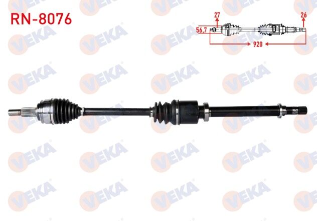 Renault Kangoo 1.5 DCI 2008- / Mercedes Citan (W415) 1.5 CDI 2012- Komple Aks Sağ Ön Uzunluk 920mm