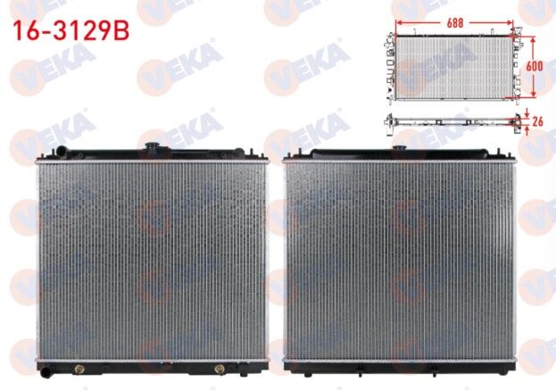 Nissan Navara (D40) 2.5 DCI A-T 2005-2015 Su Radyatörü Brazing