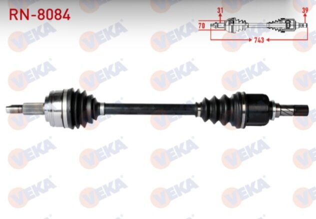 Renault Master III (FV) 2.3 DCI 6 Vites Uzunluk 743mm 2010- Komple Aks Sol Ön