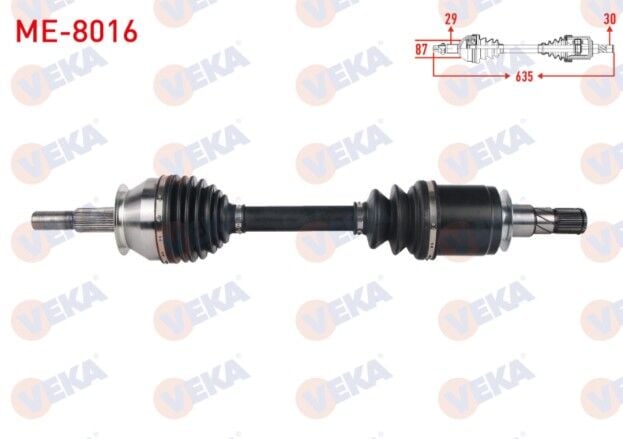 Mercedes X 250 d (470) 2017-/ Nissan Navara NP300 (D23) 2.3 DCI 2015- Komple Aks Sol-Sağ Ön Uzunluk 635mm