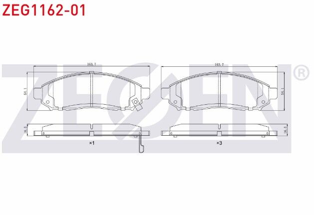 Nissan Navara (D40) 2.5 DCI 4WD 2005-2015 / Nissan Pathfinder (R51) 2.5 DCI 2005- Fren Balata Ön İkazlı Tel Delikli