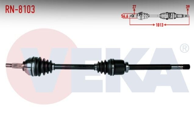 Renault Trafic II 2.0 DCI 2001-2014 / Opel Vivaro (X83) 2.0 CDTI 2015- Komple Aks Sağ Ön Uzunluk 1013mm