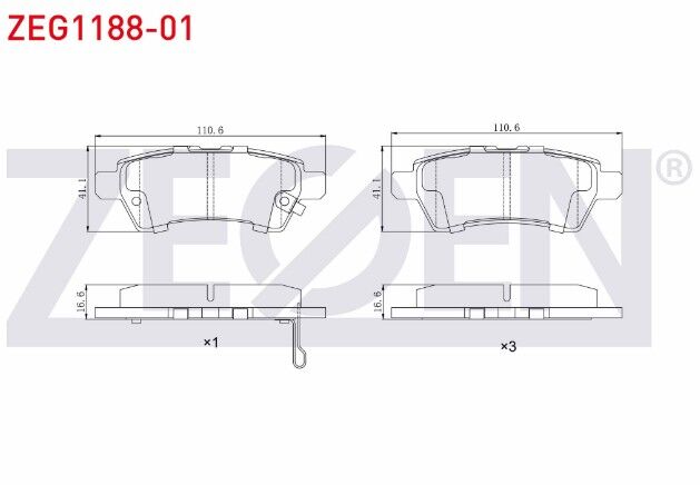 Nissan Pathfinder (R51) 2.5 DCI 4WD 2005- / Nissan Navara (D40) 2.5 DCI 2005-2015 Fren Balata Arka İkazlı