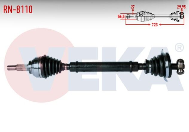 Renault Laguna II (BG0/1) 1.8i 16v 5 Vites M-T JR5 Şanzıman Uzunluk 723mm 2001-2007 Komple Aks Sol Ön