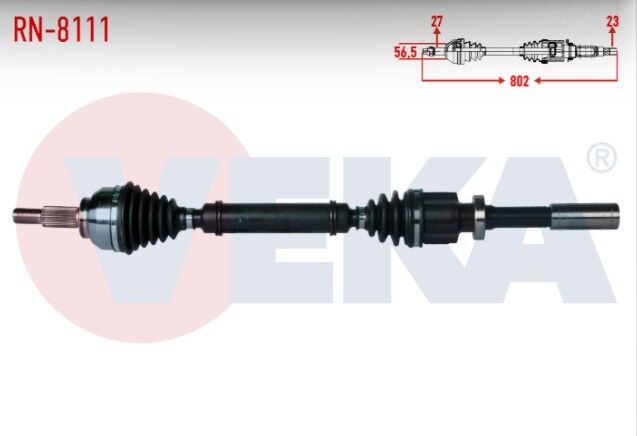 Renault Laguna II (BG0/1) 1.8i 16v 5 Vites M-T JR5 Şanzıman Uzunluk 802mm 2001-2007 Komple Aks Sağ Ön