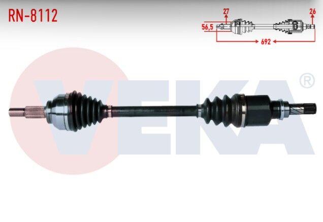 Renault Laguna III (BT0/1) 1.5 DCI 5 Vites M-T Şanzıman Uzunluk 692mm 2007- Komple Aks Sol Ön