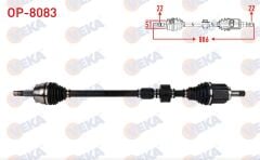 OPEL CORSA E 1.4 6 A-T 2014- KOMPLE AKS SAG ON UZUNLUK 886mm