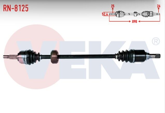 Dacia Dokker 1.5 DCI Uzunluk 898mm 2012- Komple Aks Sağ Ön