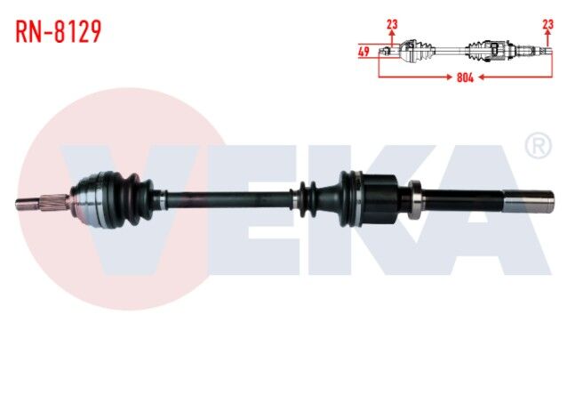 Renault Megane II (BM0/1,CM0/1) 1.6i 16v A-T Uzunluk 804mm 2002-2008 Komple Aks Sağ Ön
