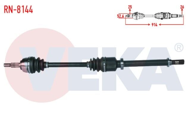 Renault Scenic II (JM0/1) 1.5 DCI M-T Uzunluk 914mm 2003-2009 Komple Aks Sağ Ön