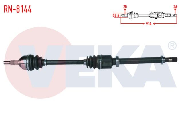 Renault Scenic II (JM0/1) 1.5 DCI M-T Uzunluk 914mm 2003-2009 Komple Aks Sağ Ön