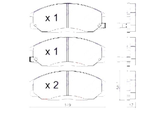 Ssangyong Actyon Sports/Kyron/Rodius Ön Balata Starex 2,5L 02-07
