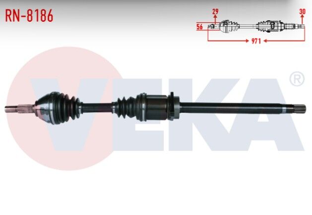 Renault Koleos (HY_) 2.0 DCI A-T Uzunluk 971mm 2008-2014 Komple Aks Sağ Ön