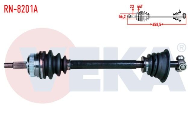 Renault Scenic I (JA) 1.6i 16v M-T Absli 44 Dış Uzunluk 658,50mm 1999-2003 Komple Aks Sol Ön