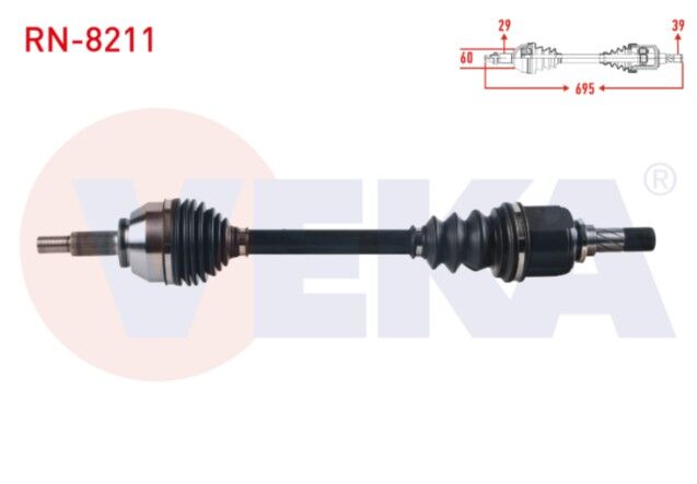 Renault Trafic III (JG_) 1.6 DCI Uzunluk 695 mm 2014- Komple Aks Sol Ön