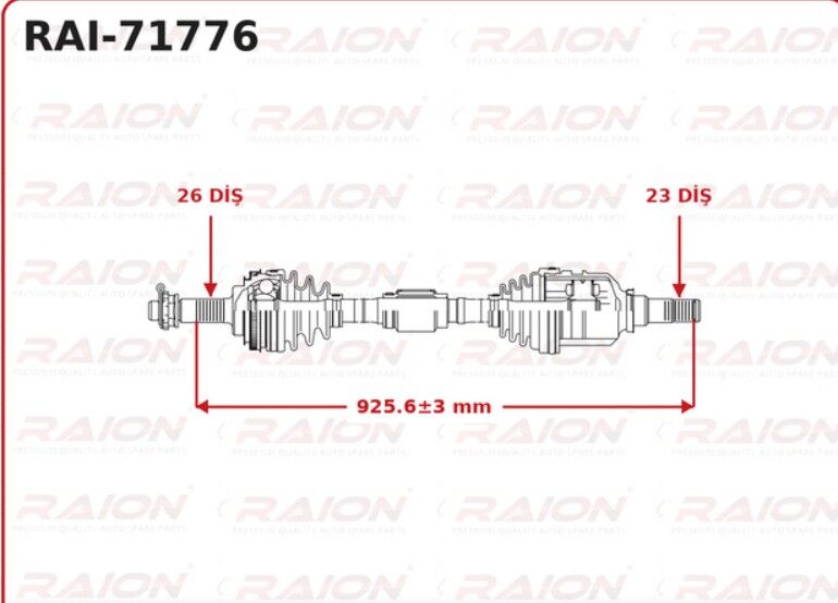 Corolla AE92/AE100/AE101/AE111 88-01 Aks Komple Sağ (26*926*23*48 Abs)