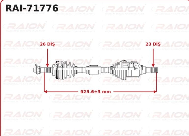 Corolla AE92/AE100/AE101/AE111 88-01 Aks Komple Sağ (26*926*23*48 Abs)