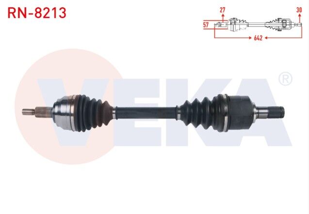 Renault Laguna III 2.0 DCI - 2.0i 16v A-T Uzunluk 642mm 2007- Komple Aks Sol Ön