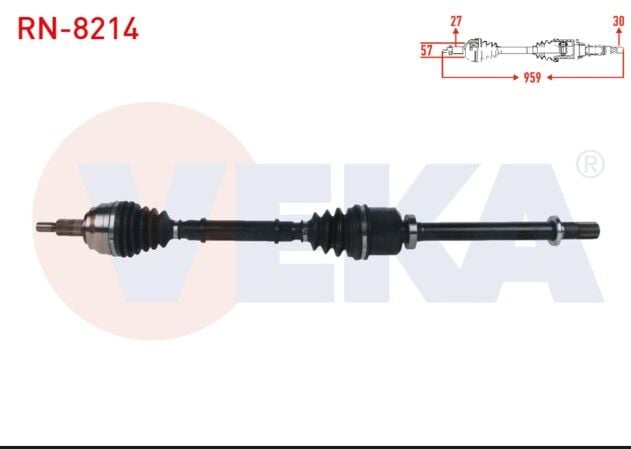 Renault Laguna III 2.0 DCI - 2.0i 16v A-T Uzunluk 959mm 2007- Komple Aks Sağ Ön