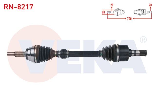 Renault Talisman 1.6 DCI 2015- Komple Aks Sol Ön Uzunluk 700mm