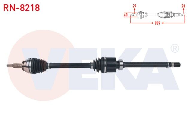 Renault Talisman 1.6 DCI 2015- Komple Aks Sağ Ön Uzunluk 989mm