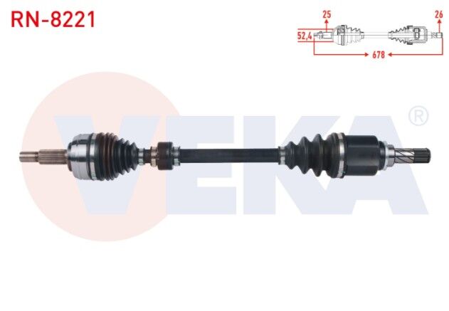 Renault Captur 1.5 DCI MT 6 İleri 2013- Komple Aks Sol Ön Uzunluk 678mm