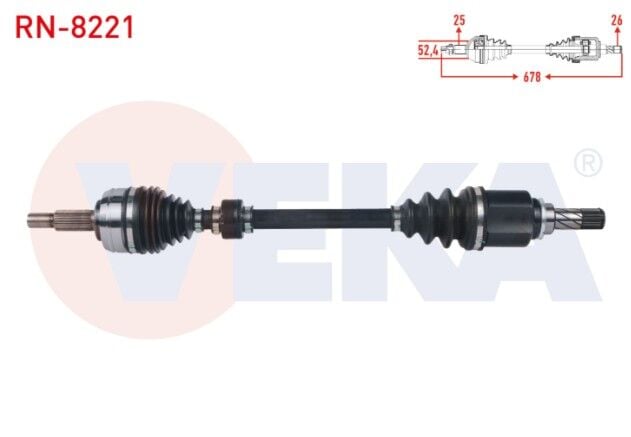 Renault Captur 1.5 DCI MT 6 İleri 2013- Komple Aks Sol Ön Uzunluk 678mm