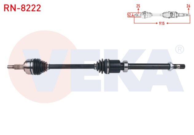 Renault Captur 1.5 DCI MT 6 İleri 2013- Komple Aks Sağ Ön Uzunluk 915mm